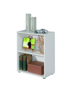 Libreria Arco 2 ripiani 60 x 30 x 75 h cm Bianco