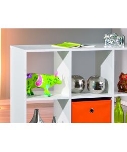 Libreria 9 Box Laminato Bianco 104.5x33x109