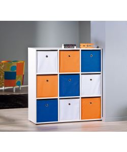 Libreria 9 Box Laminato Bianco 104.5x33x109