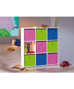 Libreria 9 Box Laminato Bianco 104.5x33x109