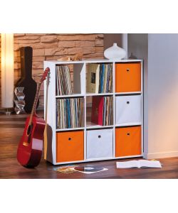 Libreria 9 Box Laminato Bianco 104.5x33x109