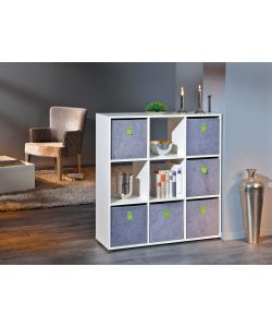 Libreria 9 Box Laminato Bianco 104.5x33x109