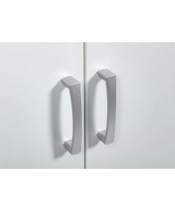 Good Living Armadio 2 Ante Bianco 70x34x189 cm con 4 Ripiani e Vano Porta Scope