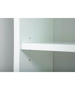 Good Living Armadio 2 Ante Bianco 70x34x189 cm con 4 Ripiani e Vano Porta Scope