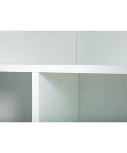 Good Living Armadio 2 Ante Bianco 70x34x189 cm con 4 Ripiani e Vano Porta Scope