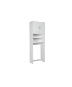 Good Living - Armadio Sopralavatrice Bianco 2 Ante 4 Ripiani 63,8x34x189 cm