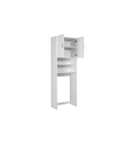 Good Living - Armadio Sopralavatrice Bianco 2 Ante 4 Ripiani 63,8x34x189 cm