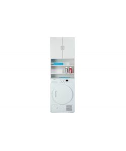 Good Living - Armadio Sopralavatrice Bianco 2 Ante 4 Ripiani 63,8x34x189 cm