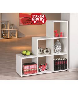 Libreria 6 Box 105 x 33 x 109 Bianco