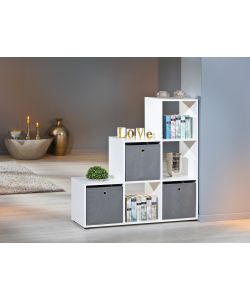 Libreria 6 Box 105 x 33 x 109 Bianco