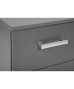 Inter Link Cassettiera Grigia in Laminato con 2 Cassetti - 41,2x40x58 cm