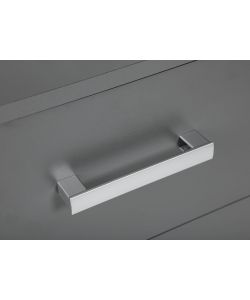 Inter Link Cassettiera Grigia in Laminato con 2 Cassetti - 41,2x40x58 cm