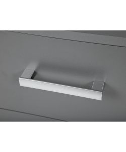 Inter Link Cassettiera Grigia in Laminato con 2 Cassetti - 41,2x40x58 cm
