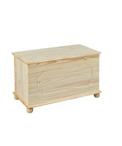 Inter Link Panca Contenitore Emel in Pino Massello Naturale 89x47x53 cm - Stile Classico
