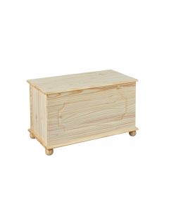 Inter Link Panca Contenitore Emel in Pino Massello Naturale 89x47x53 cm - Stile Classico