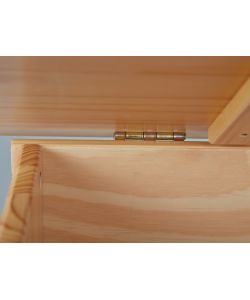 Inter Link Panca Contenitore Emel in Pino Massello Naturale 89x47x53 cm - Stile Classico