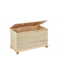 Inter Link Panca Contenitore Emel in Pino Massello Naturale 89x47x53 cm - Stile Classico