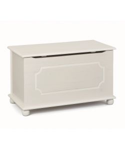 Inter Link Panca Emel Weiss 89x47x53 cm Bianco - Panca Contenitore in Legno Massello