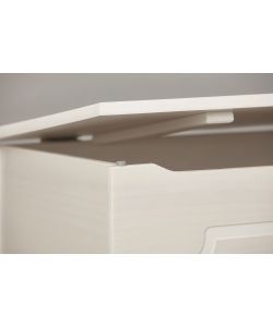 Inter Link Panca Emel Weiss 89x47x53 cm Bianco - Panca Contenitore in Legno Massello