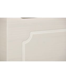 Inter Link Panca Emel Weiss 89x47x53 cm Bianco - Panca Contenitore in Legno Massello
