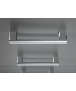 Inter Link Cassettiera 3 Cassetti Laminato Grigio 41,2x40x71 cm - Maniglia Metallo