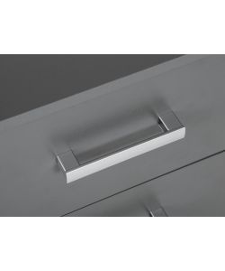 Inter Link Mobile Basso Grigio 6 Cassetti Laminato 121,8x40x50,8 cm