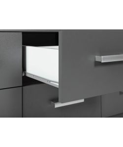Inter Link Mobile Basso Grigio 6 Cassetti Laminato 121,8x40x50,8 cm