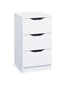 Cassettiera 3 cassetti 40 x 40 x 71 h cm Bianco