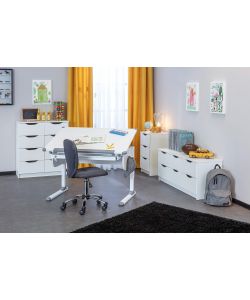 Cassettiera Moderna - 6 Cassetti - Laminato Bianco - 120x40x50 cm