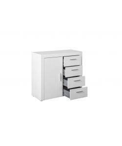 CREDENZA BIANCO 1 ANTA 4 CASS L94XP40XH86