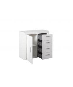 CREDENZA BIANCO 1 ANTA 4 CASS L94XP40XH86
