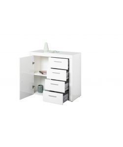 CREDENZA BIANCO 1 ANTA 4 CASS L94XP40XH86