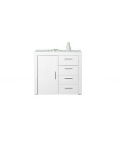 CREDENZA BIANCO 1 ANTA 4 CASS L94XP40XH86