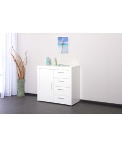CREDENZA BIANCO 1 ANTA 4 CASS L94XP40XH86