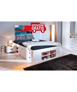 Letto Till 160 x 200 Bianco con doghe