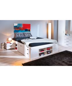 Letto Till 160 x 200 Bianco con doghe