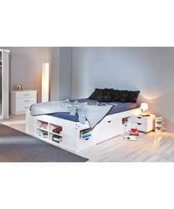 Letto Till 160 x 200 Bianco con doghe