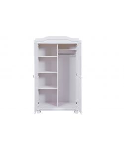 Hedda Armadio 2 Ante in Pino Massello Bianco - 104x56x180 cm