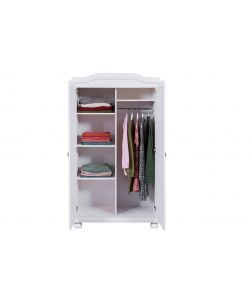 Hedda Armadio 2 Ante in Pino Massello Bianco - 104x56x180 cm