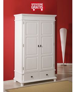 Armadio 2 ante Danz 116 x p57 x 199 Bianco