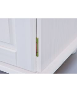 Credenza Livio in Pino Massello Bianco - 130x43x87 cm