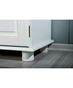 Credenza Livio in Pino Massello Bianco - 130x43x87 cm