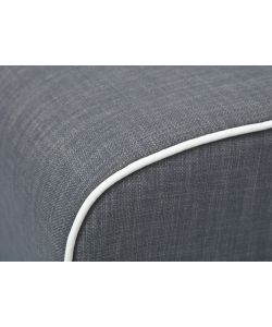 Pouf grigio 48 x 39 x 36 h cm