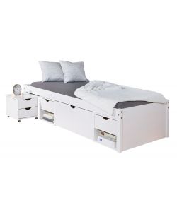 Letto Till 90 x 200 Bianco con doghe