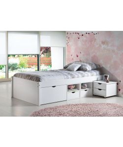 Letto Till 90 x 200 Bianco con doghe