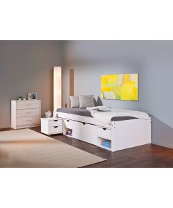 Letto Till 90 x 200 Bianco con doghe