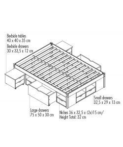 Letto Piazza e Mezza Till 140 x 200 Bianco