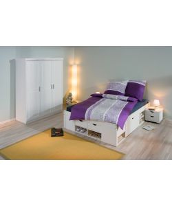 Letto Till 180 x 200 Bianco con doghe