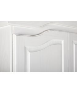 Inter Link Armadio Elegante in Pino Massello Bianco - 197x198 cm