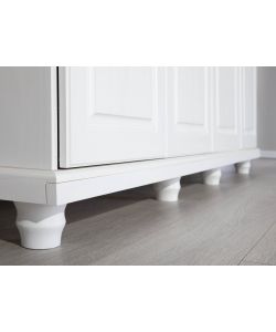 Inter Link Armadio Elegante in Pino Massello Bianco - 197x198 cm